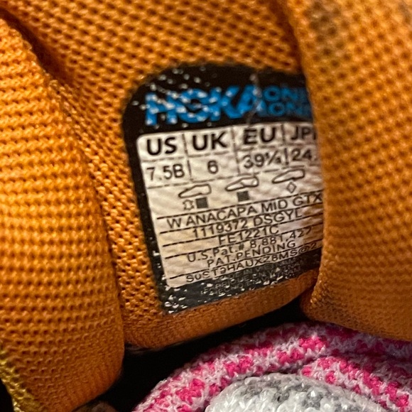 Hoka Athletic Shoes in Mustard and Pink - Picture 5 of 7